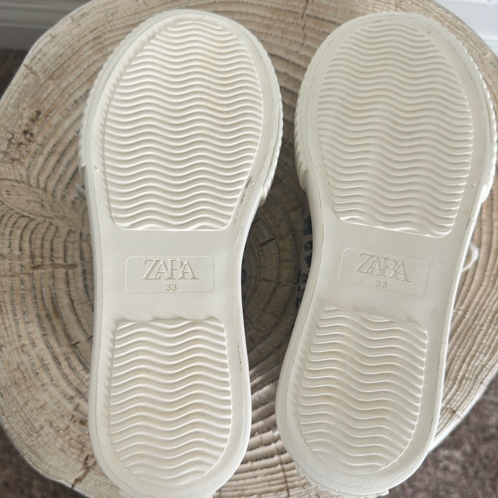 Zara Girl's Animal Print Beige Sneaker Size 2 US/EU 33 - Picture 10 of 14